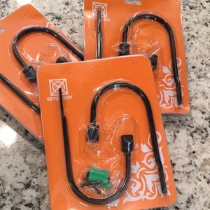 🆕 curtain holdbacks tiebacks black metal NEW 4 sets left!